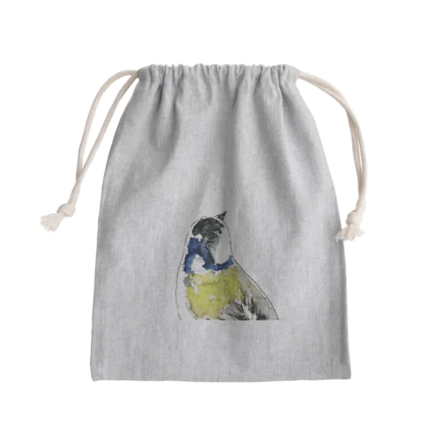 シジュウカラ Mini Drawstring Bag