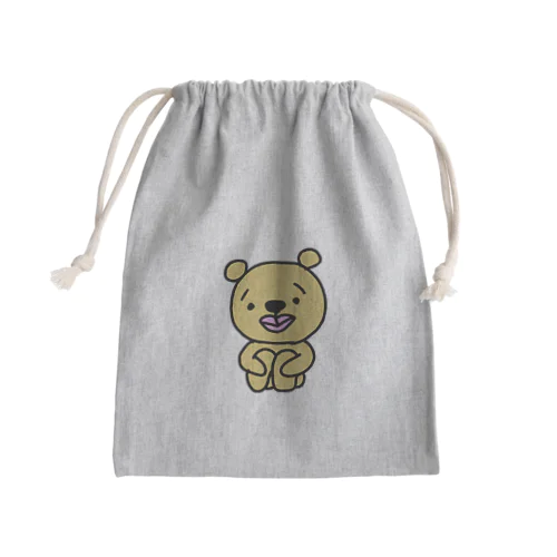 お悩み唇クマさん Mini Drawstring Bag