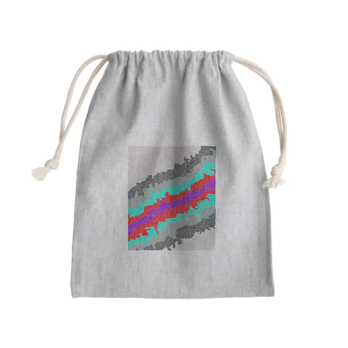 ヒビ(ナナメ) Mini Drawstring Bag