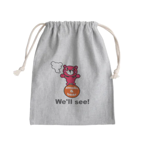 玉のりモクモックマ ピンク Mini Drawstring Bag