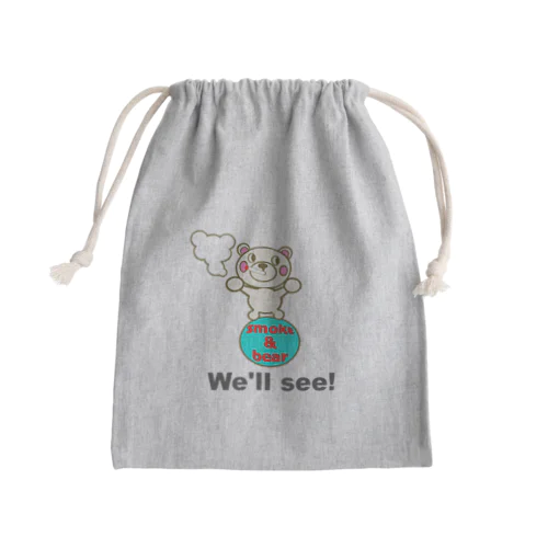 玉のりモクモックマ 白 Mini Drawstring Bag