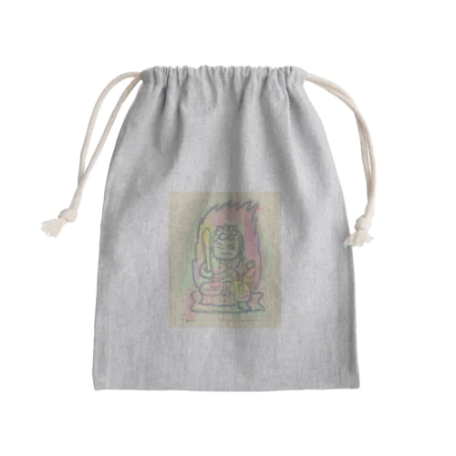 ゆる仏画「不動明王」 Mini Drawstring Bag