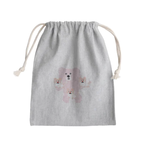 クマさんとネコちゃんと一緒 Mini Drawstring Bag