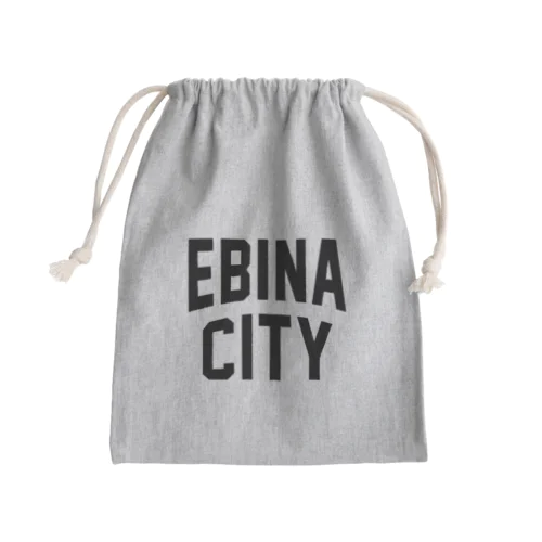 海老名市 EBINA CITY ロゴブラック Mini Drawstring Bag
