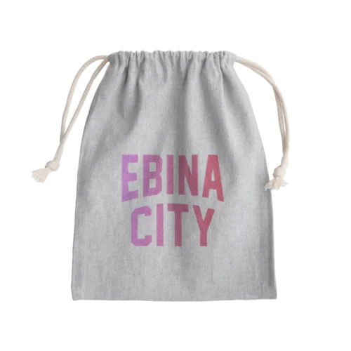 海老名市 EBINA CITY ロゴピンク Mini Drawstring Bag