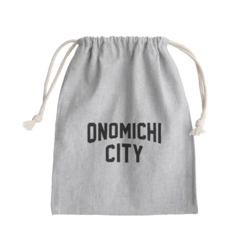 尾道市 ONOMICHI CITY ロゴブラック Mini Drawstring Bag
