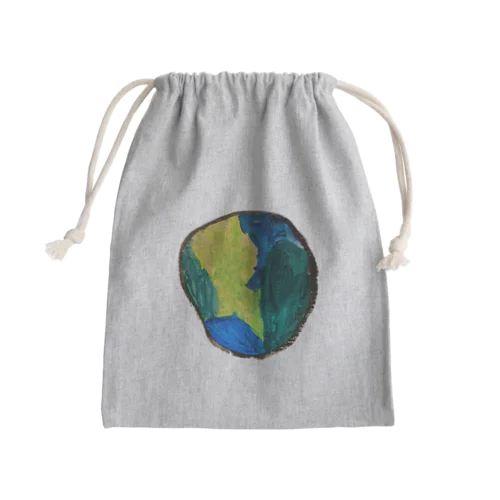 地球っちょ Mini Drawstring Bag