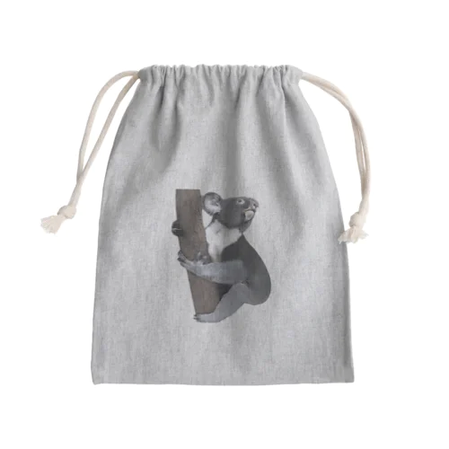 木にしがみつくコアラ Mini Drawstring Bag