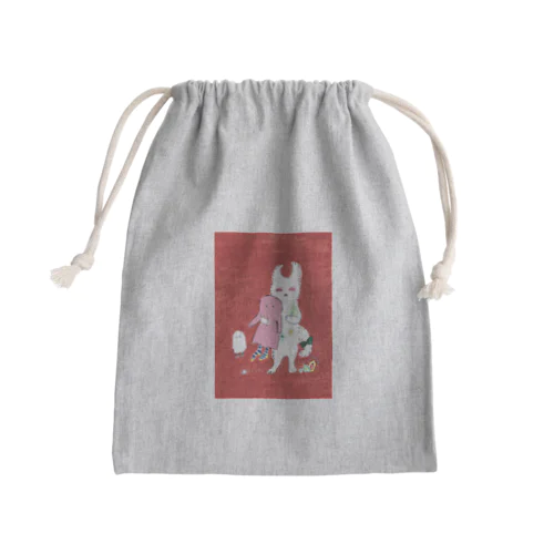 りんチャンとおばけチャン Mini Drawstring Bag