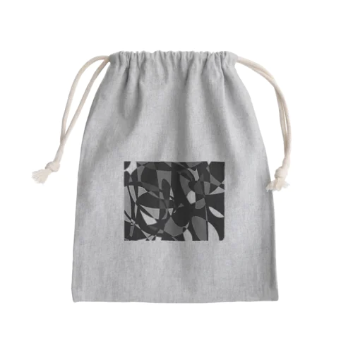 モノクロ自由形-2 Mini Drawstring Bag