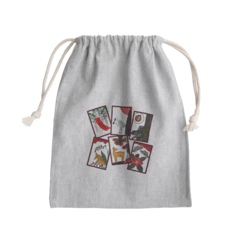 沖縄花札6枚 Mini Drawstring Bag