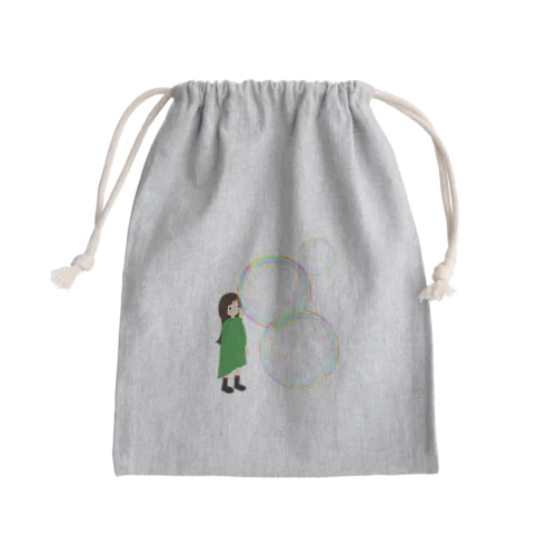 シャボン玉ふうこ Mini Drawstring Bag