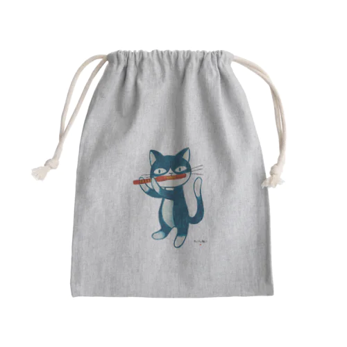 うたげのねこ（笛）2 Mini Drawstring Bag