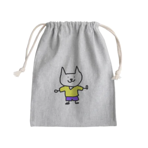 服を着てみた犬 Mini Drawstring Bag