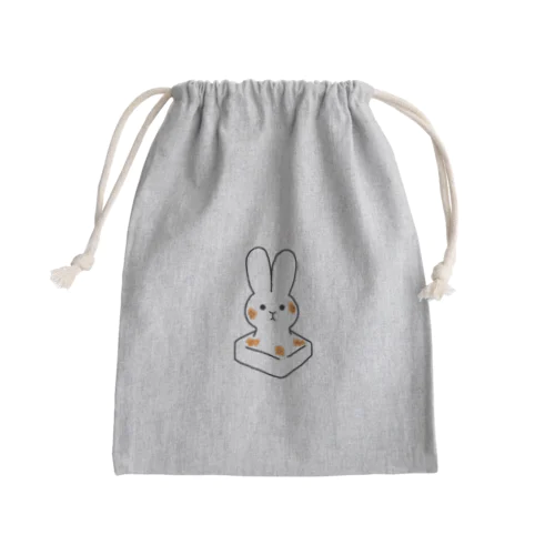 餅うさ Mini Drawstring Bag