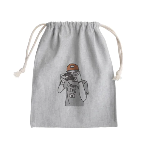 カメラおじさん Mini Drawstring Bag