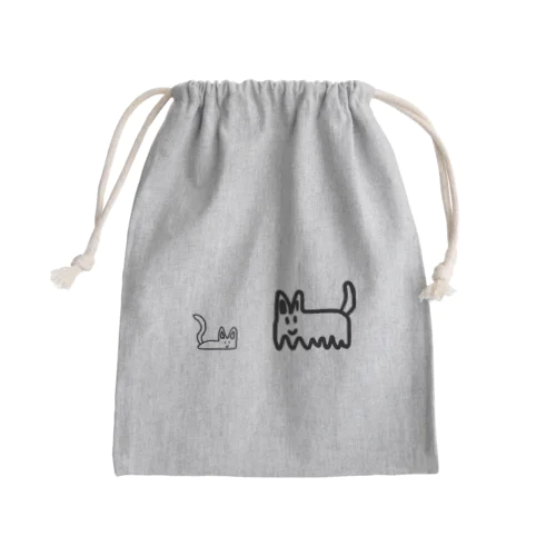 ねこ壱 Mini Drawstring Bag