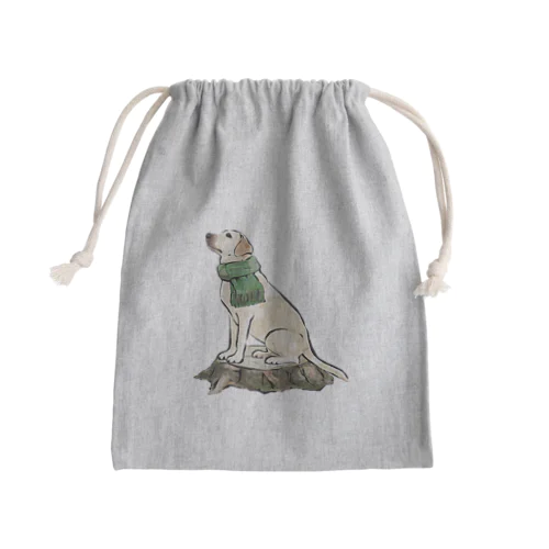 マフラー犬　ラブラドルレトリバー Mini Drawstring Bag