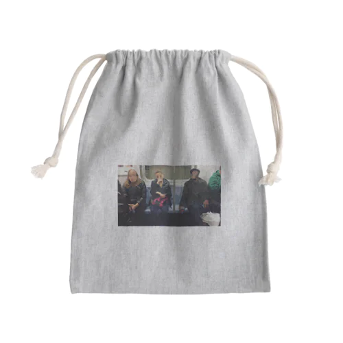 地下鉄の人々 Mini Drawstring Bag