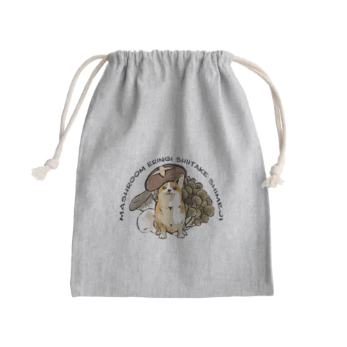 きのこコーギー Mini Drawstring Bag