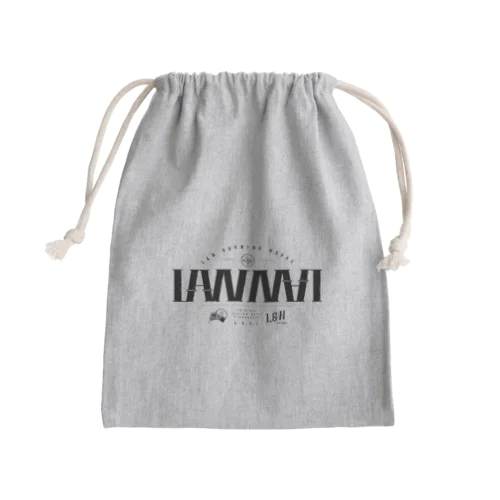 LAWWAL-BLACK Mini Drawstring Bag