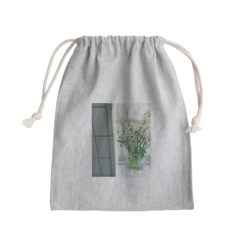 しろいお花 Mini Drawstring Bag