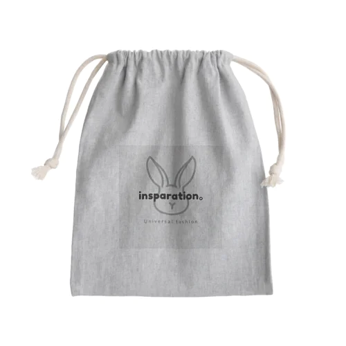  ｢うさたろうくん」White Mini Drawstring Bag