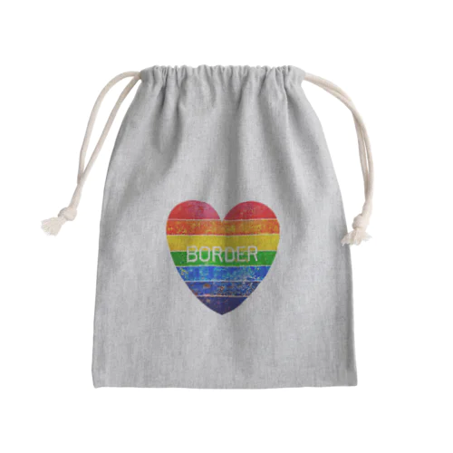 BORDER Heart シリーズ Mini Drawstring Bag