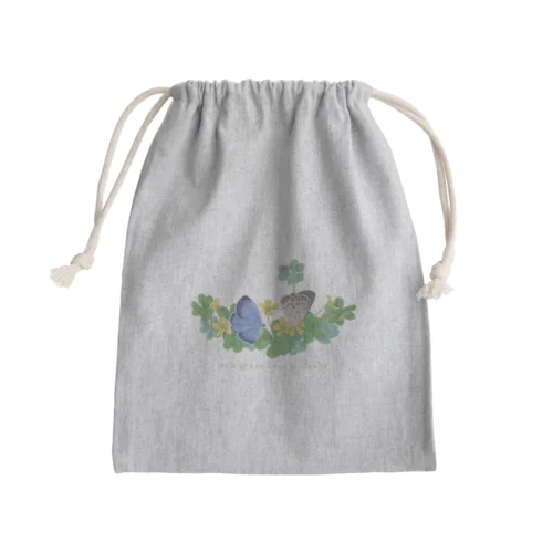 ヤマトシジミとカタバミ Mini Drawstring Bag