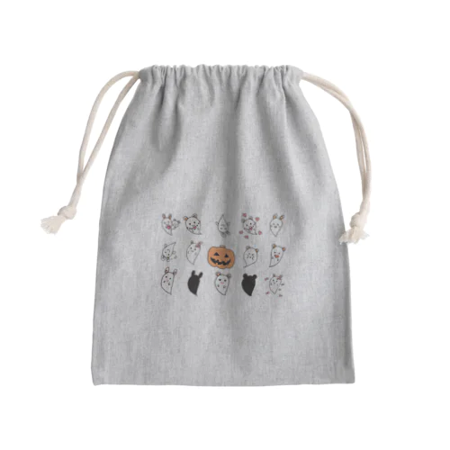 ハロウィン　かぼちゃとお化けたち Mini Drawstring Bag