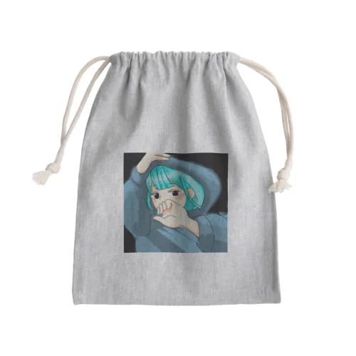 闇に溶ける Mini Drawstring Bag