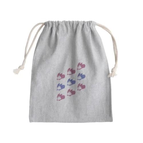 斜視の犬（ビビッド） Mini Drawstring Bag