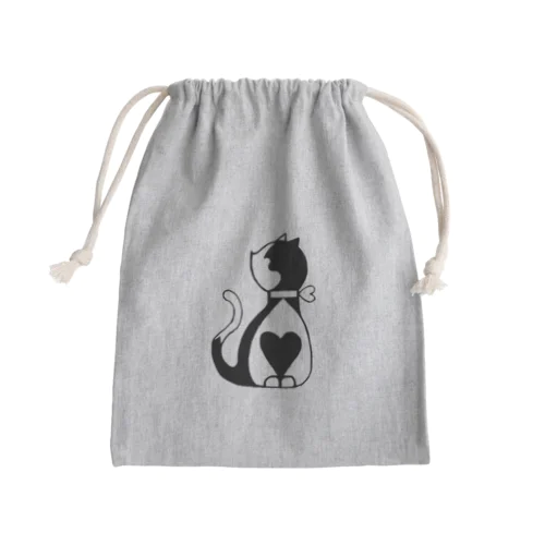 bungoハートねこ Mini Drawstring Bag