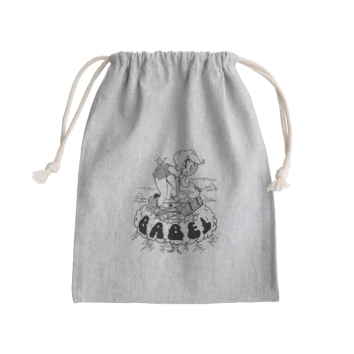 "BABEL" Mini Drawstring Bag