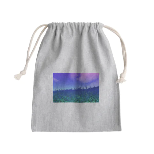 青い花畑 Mini Drawstring Bag