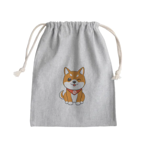 柴犬ウィンク Mini Drawstring Bag