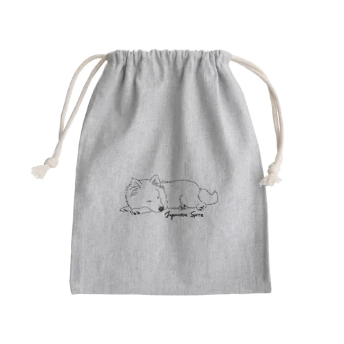 日本スピッツすやすや Mini Drawstring Bag