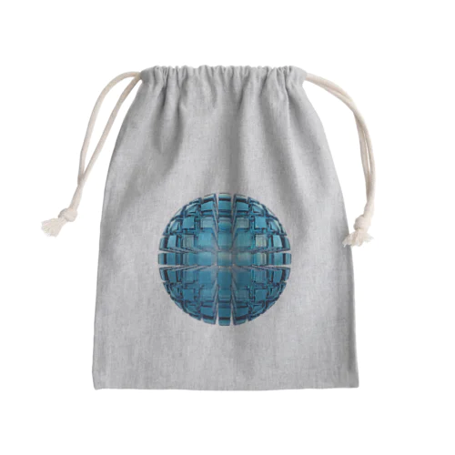 cut sphere Mini Drawstring Bag