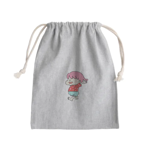 走る子ちゃん Mini Drawstring Bag