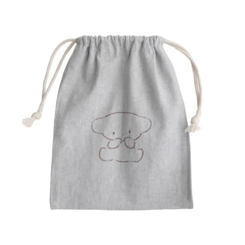 おすわりとうふ Mini Drawstring Bag