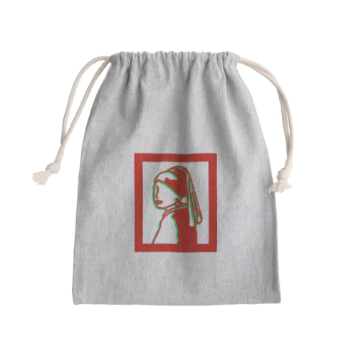 ヨハネス•フェルメール　真珠の耳飾りの少女　シルエット版 Mini Drawstring Bag