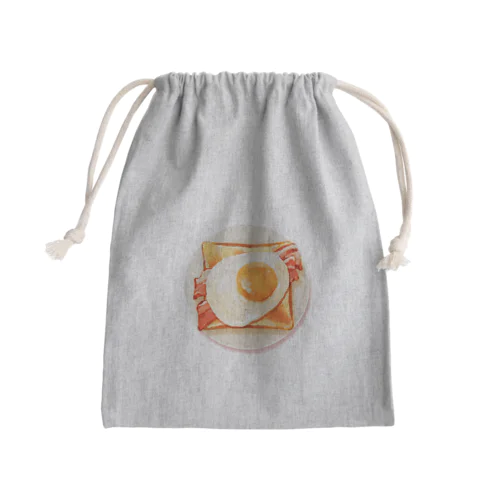 ベーコンエッグトースト Mini Drawstring Bag