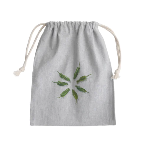 獅子唐辛子　ししとうがらし Mini Drawstring Bag