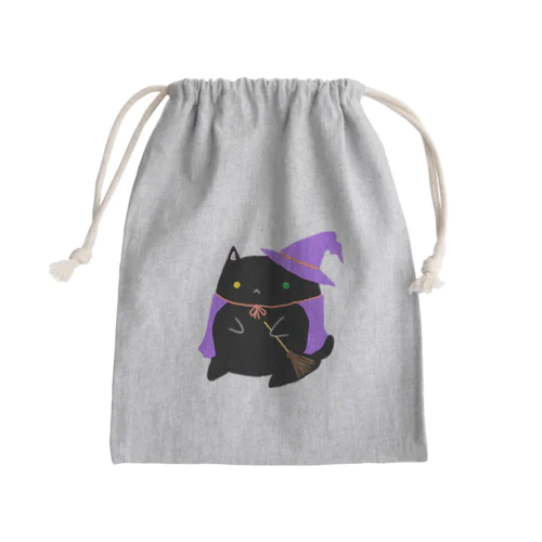 魔女くろねこ Mini Drawstring Bag