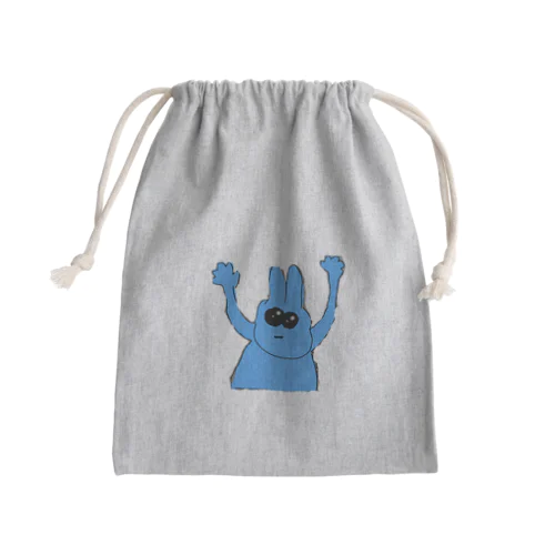 独居老人青ざめうさぎちゃん Mini Drawstring Bag