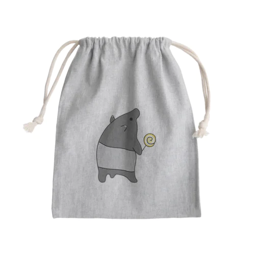 バクくんと黄色いキャンディ Mini Drawstring Bag