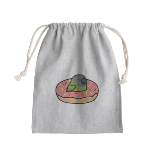 Chubby Bird ネズミガシラハネナガインコ Mini Drawstring Bag