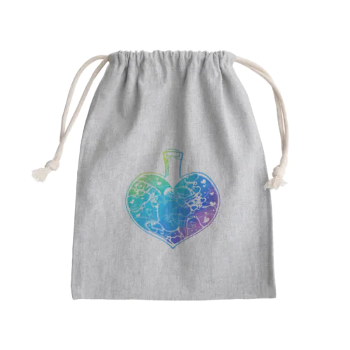 ハート　ボトル Mini Drawstring Bag