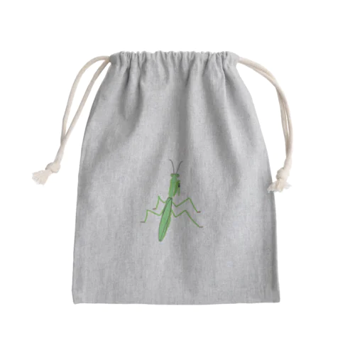 カマキリいた Mini Drawstring Bag