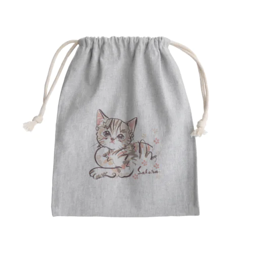 仔猫の桜ちゃん Mini Drawstring Bag